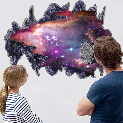 3D Removable Galaxy Wall Decal