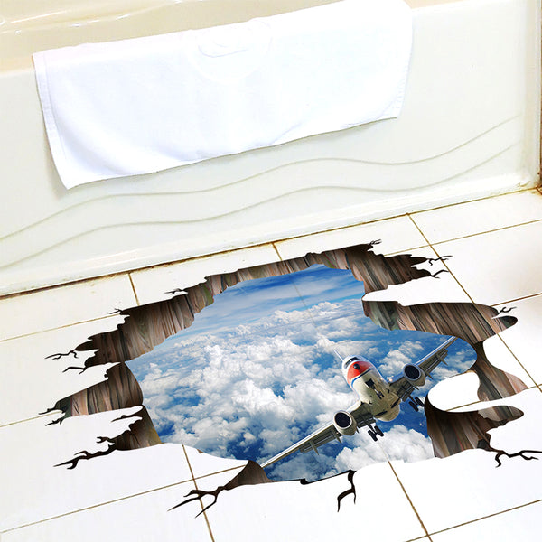 Thrilling Sky Airplane Wall Decal