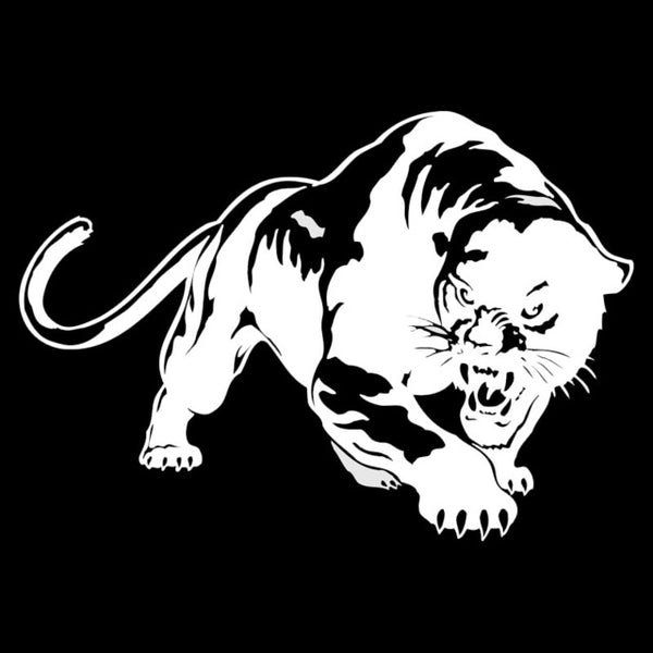 Fiery Wild Panther Car Decal