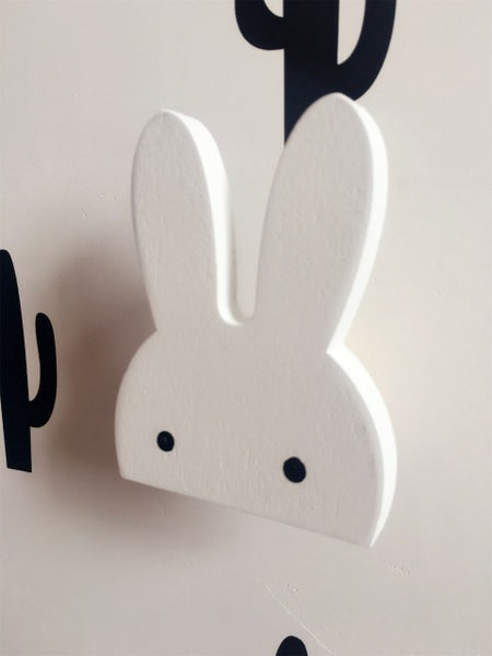 Nordic Style Wooden Rabbit Hook Wall Decoration