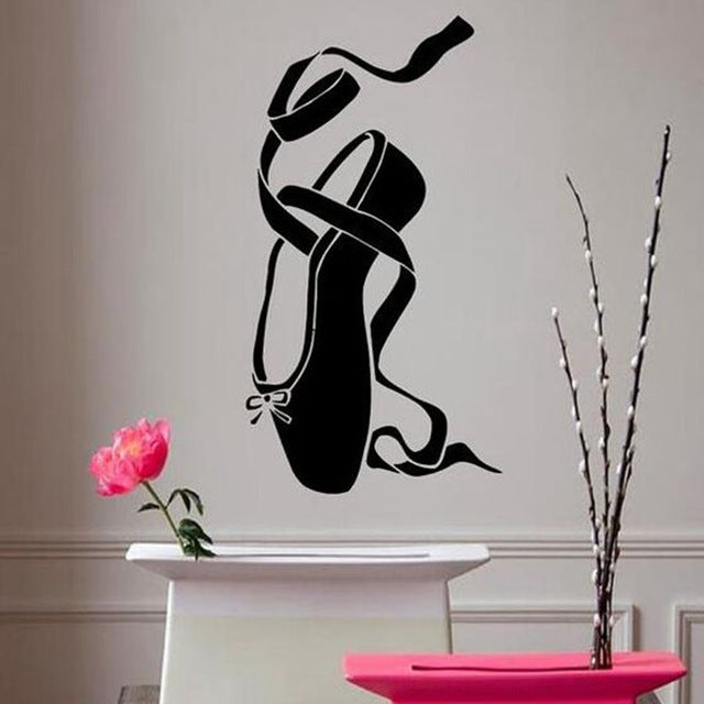 Elegant Ballerina Shoe Wall Decal